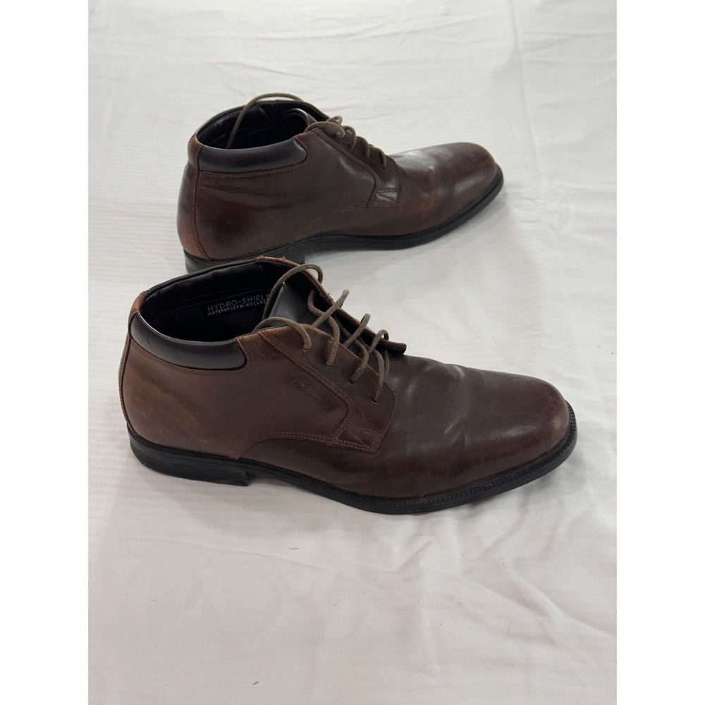 Rockport V73845 Men's Brown Leather Dress Shoes Oxford‎ Size 10 M Comfort High